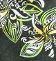 Hula Shantung Pa'u Skirt with Tiare & Kahiko Print / Luxury Collection / Black / J3198bk