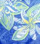 Hula Shantung Pa'u Skirt with Tiare & Kahiko Print / Luxury Collection / Blue / J3198bl