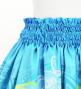 Hula Shantung Pa'u Skirt with Tiare & Kahiko Print / Luxury Collection / Light Blue / J3198lbl