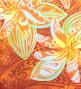 Hula Shantung Pa'u Skirt with Tiare & Kahiko Print / Luxury Collection / Orange / J3198or