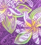 Hula Shantung Pa'u Skirt with Tiare & Kahiko Print / Luxury Collection / Purple / J3198pu