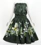 Hula Blouse & Pa'u Set-Up with Tiare & Kahiko Print / Luxury Collection / Black / J3199bk