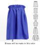 Hula Blouse & Pa'u Set-Up with Tiare & Kahiko Print / Luxury Collection / Blue / J3199bl