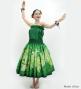 Hula Blouse & Pa'u Set-Up with Tiare & Kahiko Print / Luxury Collection / Green / J3199gr