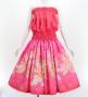 Hula Blouse & Pa'u Set-Up with Tiare & Kahiko Print / Luxury Collection / Pink / J3199pi