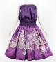 Hula Blouse & Pa'u Set-Up with Tiare & Kahiko Print / Luxury Collection / Purple / J3199pu
