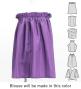 Hula Blouse & Pa'u Set-Up with Tiare & Kahiko Print / Luxury Collection / Purple / J3199pu
