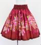 Hula Blouse & Pa'u Set-Up with Tiare & Kahiko Print / Luxury Collection / Red / J3199rd