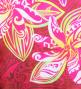 Hula Shantung Pa'u Skirt with Tiare & Kahiko Print / Luxury Collection / Red / J3198rd