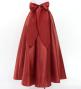 Hula Long Shantung Circular Skirt / Luxury Collection / Dark Red 2 / J3201-14