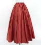 Hula Long Shantung Circular Skirt / Luxury Collection / Dark Red 2 / J3201-14
