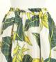 Hula Long Circular Skirt with Strelitzia / Luxury Collection / Yellow Green / J3201-18