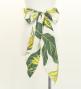 Hula Long Circular Skirt with Strelitzia / Luxury Collection / Yellow Green / J3201-18