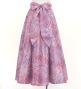 Hula Long Circular Skirt with Protea / Luxury Collection / Pink / J3201-20