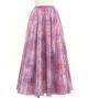 Hula Long Circular Skirt with Protea / Luxury Collection / Pink / J3201-20