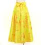 Hula Long Circular Skirt with Hawaiian Flower / Luxury Collection / Yellow / J3201-21