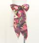 Hula Long Circular Skirt with Hawaiian Leaf / Luxury Collection / Wine / J3201-23