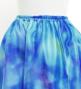 Hula Long Shantung Circular Skirt with Water Color Print / Luxury Collection / Sky Blue / J3201-2