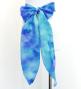 Hula Long Shantung Circular Skirt with Water Color Print / Luxury Collection / Sky Blue / J3201-2