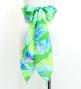 Hula Long Shantung Circular Skirt with Ginger Print / Luxury Collection / YellowGreen / J3201-3