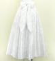 Hula Long Circular Skirt with Kahiko & Hibiscus Print / Luxury Collection / White / J3201-6