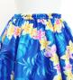 Hula Long Circular Skirt with Plumeria Lei Print / Luxury Collection / Blue / J3201-8