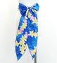 Hula Long Circular Skirt with Plumeria Lei Print / Luxury Collection / Blue / J3201-8