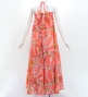 Hula Long Multi Way Koshibo Dress with Hibiscus Print / Luxury Collection / Coral / J3202-1
