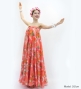 Hula Long Multi Way Koshibo Dress with Hibiscus Print / Luxury Collection / Coral / J3202-1