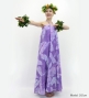 Hula Long Multi Way Koshibo Dress with Banana Leaf  Print / Luxury Collection / Lavender  / J3202-2