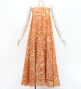 Hula Long Multi Way Koshibo Dress with Kahiko Print / Luxury Collection / Beige & Orange / J3202-3
