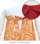 Hula Long Multi Way Koshibo Dress with Kahiko Print / Luxury Collection / Beige & Orange / J3202-3