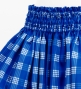 Hula Blouse & Pa'u Set-Up with Palaka & Lei Print / Luxury Collection / Blue / J3204bl