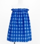 Hula Blouse & Pa'u Set-Up with Palaka & Lei Print / Luxury Collection / Blue / J3204bl