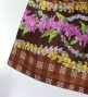 Hula Blouse & Pa'u Set-Up with Palaka & Lei Print / Luxury Collection / Brown / J3204br