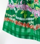 Hula Blouse & Pa'u Set-Up with Palaka & Lei Print / Luxury Collection / Green / J3204gr