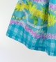Hula Blouse & Pa'u Set-Up with Palaka & Lei Print / Luxury Collection / Light Blue / J3204lbl
