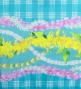 Hula Blouse & Pa'u Set-Up with Palaka & Lei Print / Luxury Collection / Light Blue / J3204lbl