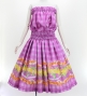 Hula Blouse & Pa'u Set-Up with Palaka & Lei Print / Luxury Collection / Pink / J3204pi