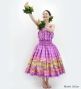 Hula Blouse & Pa'u Set-Up with Palaka & Lei Print / Luxury Collection / Pink / J3204pi