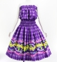 Hula Blouse & Pa'u Set-Up with Palaka & Lei Print / Luxury Collection / Purple / J3204pu