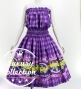 Hula Blouse & Pa'u Set-Up with Palaka & Lei Print / Luxury Collection / Purple / J3204pu