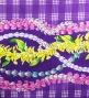 Hula Blouse & Pa'u Set-Up with Palaka & Lei Print / Luxury Collection / Purple / J3204pu