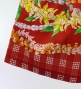Hula Blouse & Pa'u Set-Up with Palaka & Lei Print / Luxury Collection / Red / J3204rd