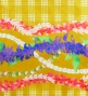 Hula Blouse & Pa'u Set-Up with Palaka & Lei Print / Luxury Collection / Yellow / J3204ye