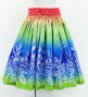 Hula Blouse & Pa'u Set-Up with Hawaiian Flower Print / Luxury Collection / J3222-1