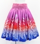 Hula Blouse & Pa'u Set-Up with Hawaiian Flower Print / Luxury Collection / J3222-2
