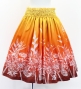 Hula Blouse & Pa'u Set-Up with Hawaiian Flower Print / Luxury Collection / J3222-4