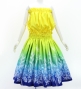 Hula Blouse & Pa'u Set-Up with Hawaiian Flower Print / Luxury Collection / J3222-5
