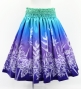 Hula Blouse & Pa'u Set-Up with Hawaiian Flower Print / Luxury Collection / J3222-7